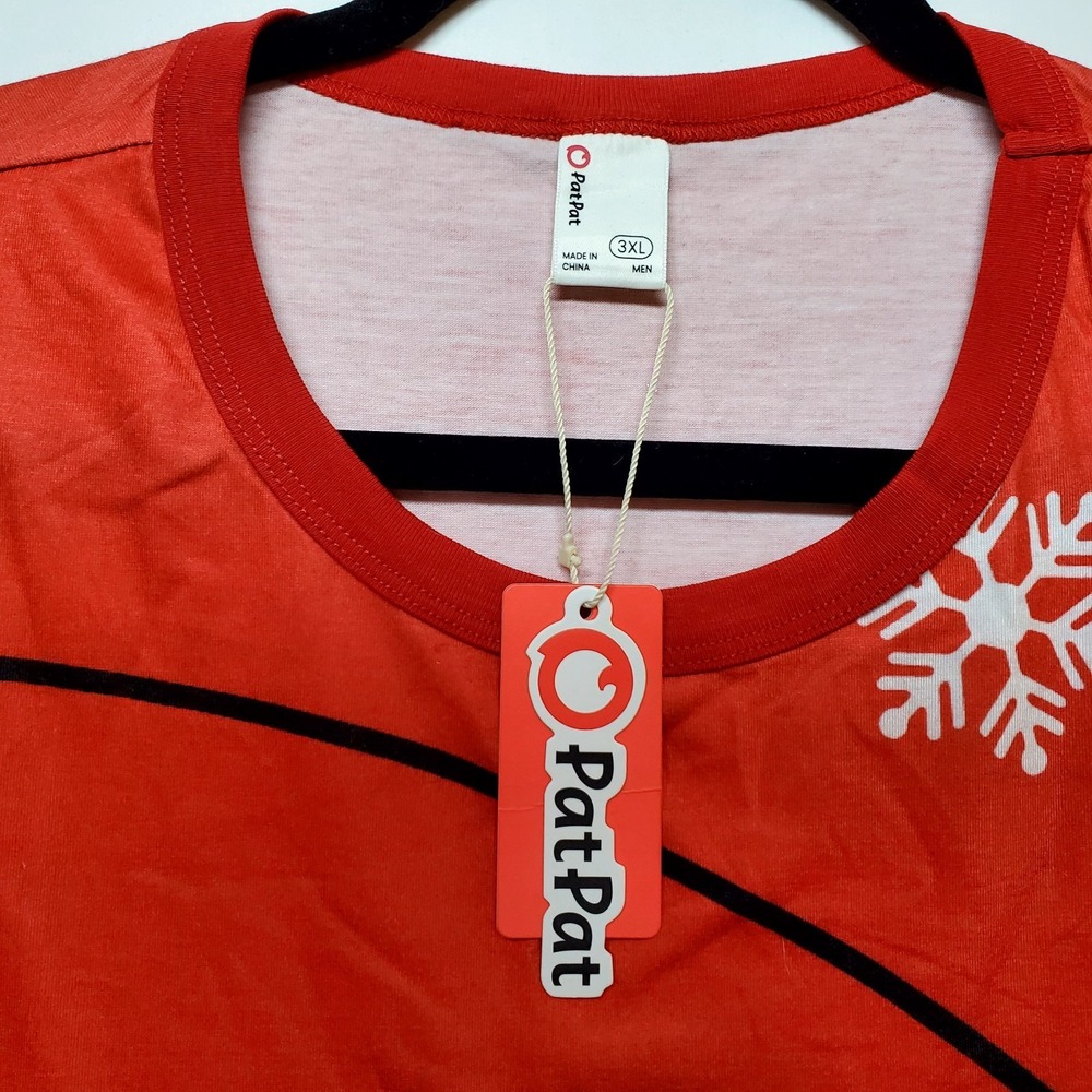 PatPat Men's 3XL Red Merry Xmas Santa Long Sleeve Top – Super Cute & Fun Holiday - Picture 3 of 11